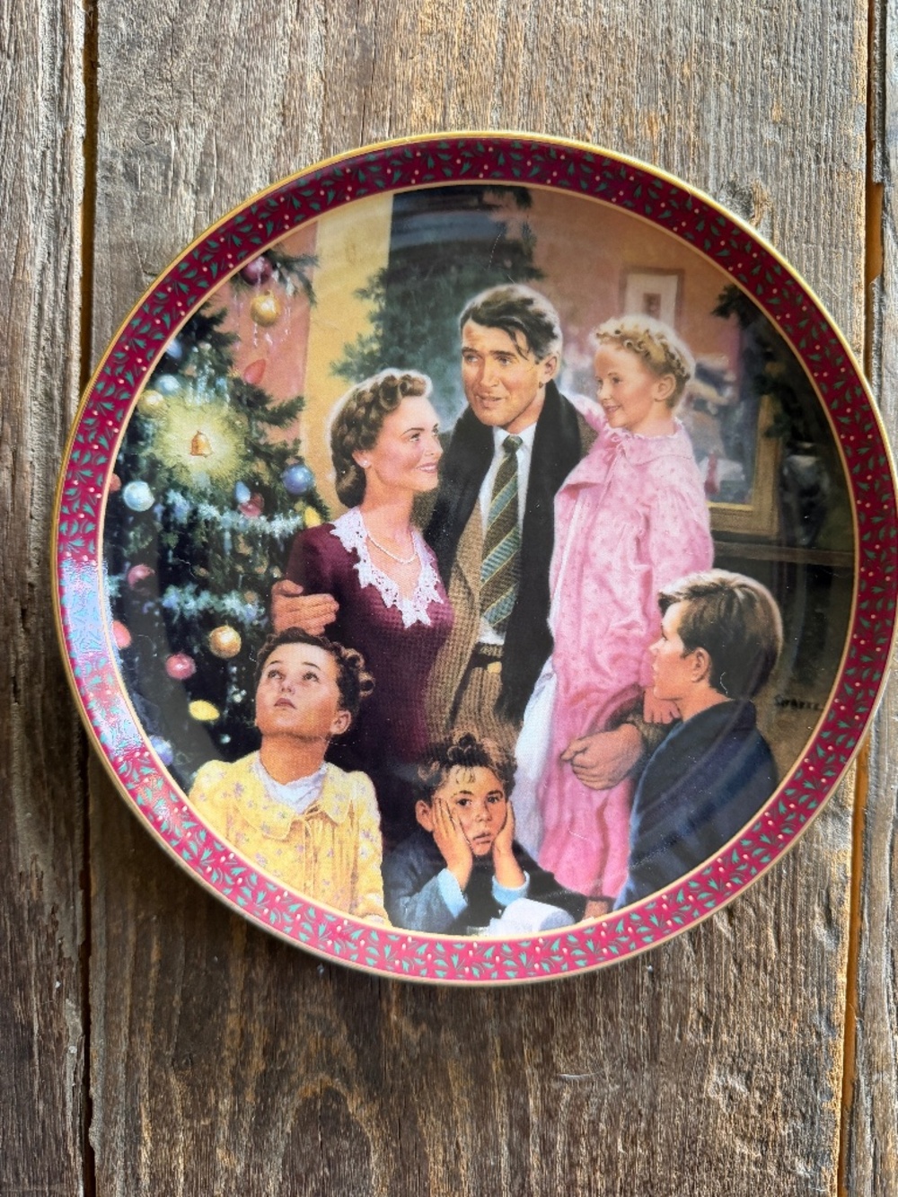 "Welcome Home" collector plate from It's a Wonderful Life 50th Anniv Series